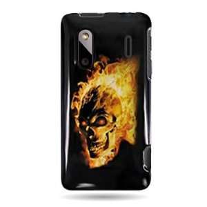Hard Snap on Shield with FIRE SKULL Design Faceplate Cover Sleeve Case 