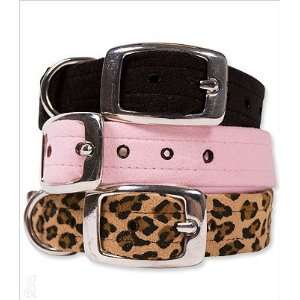  Dog Collar   Thick Ultrasuede   Puppy Pink   MD (14 16 