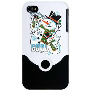  iPhone 4 or 4S Slider Case White Christmas Holiday Snowmen 