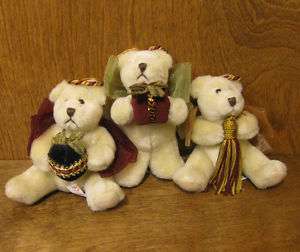 Russ Berrie Ornament #4574 set of three BEAR ORNAMENTS  