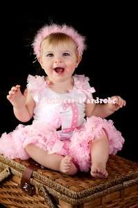 Light Pink Pettiskirt Dot 1st Birthday Cupcake Baby Set  