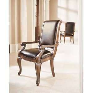  Bob Mackie Classics Back Arm Chair with Leather (Set of 2 