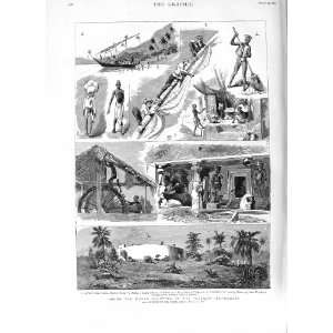   1882 YACHT BOMBAY CEYLON HOLY BRAHMIN TREADWHEEL CAVE
