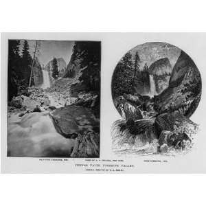  Vernal Falls,Yosemite Valley,CA,Merced River,1895
