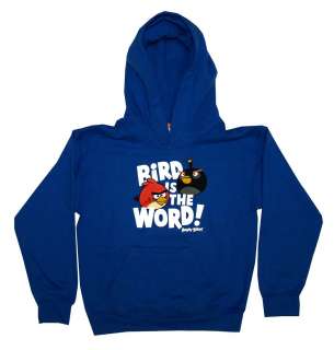 Angry Birds Bird Is The Word Rovio Video Game Youth Pullover Hoodie 