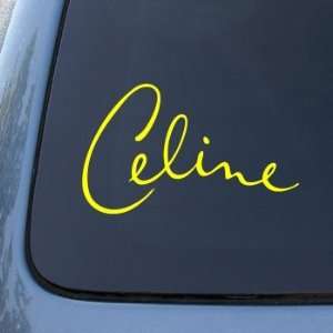 CELINE DION   Vinyl Car Decal Sticker #A1586  Vinyl Color Yellow