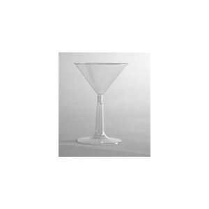Oz 2 piece Clear Martini Glass 