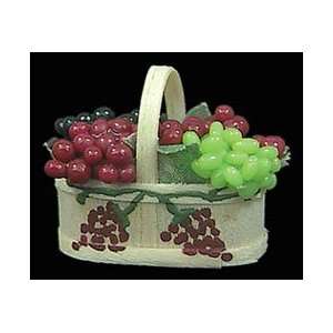  Dollhouse Miniature Grapes in Basket 