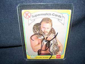 Jake Roberts,Signed,WWF,WWE,Wrestling Card,1987,nwa,ecw  