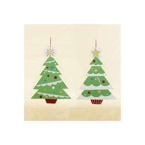  Pack of 6 Extra Large Cut Out Glitter Christmas Tree 