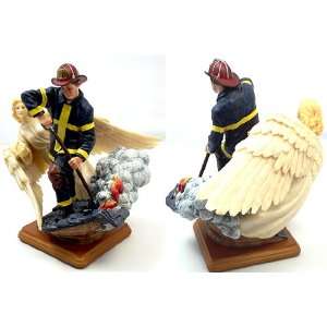  Red Hats Of Courage Fireman W/ Guardian Angel