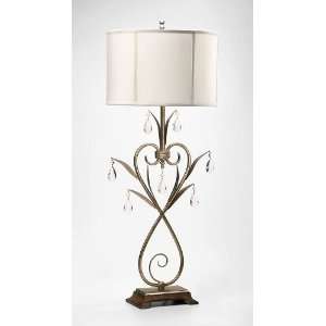  Sophie Collection 1 Light 39 Gold Leaf Iron Table Lamp 