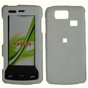 RUBBER WHITE HARD SNAP CASE COVER FOR LG VERSA VX9600  
