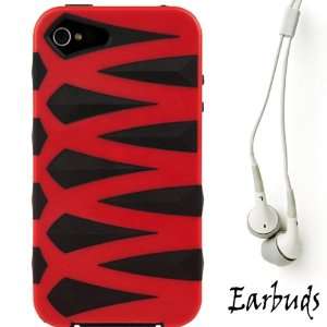  Red Zig Zag TPU Skin Flexible Case Protective Cover Snap 