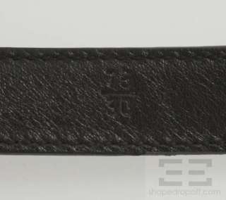 Prada Black Patent Leather Silver Studded Buckle Belt  