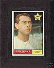 Ken Hunt signed 3x5 Yankees 1961 Angels Senators  