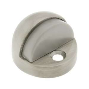  Solid Brass High Dome Door Stop With Grey Rubber Bumper in 