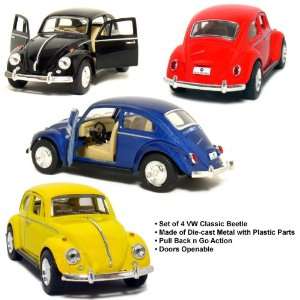  Set of 4 5 Classic 1967 Volkswagen Beetle 132 Scale 