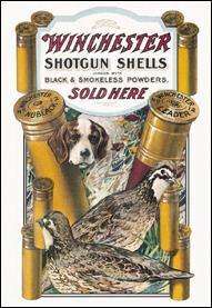 Winchester ShotGun Shells Sold Here Dog Quail Nostalgic Metal Tin Sign 