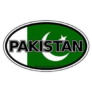 Pakistan Flag Car Bumper Sticker Decal Oval