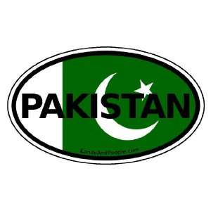 Pakistan Flag Car Bumper Sticker Decal Oval