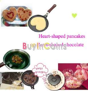 Outdoor Kitchen Special Non stick Stainless Steel Fry Pan Love Heart 