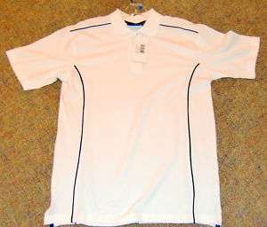 BNWT Cutter & Bucks New Wave brand Golf Polo Shirt White S/S 