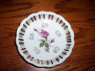 Enesco Imports Japan Vintage Pink Rose Flower Plate OLD  