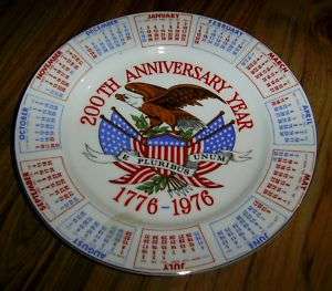 200th ANNIVERSARY 1776 1976 Collector Plate SPENCERGIFT  