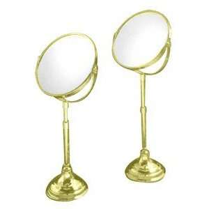    CRL Brass Capri Series Table Top Pedestal Mirror