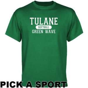  Tulane Green Wave Custom Sport T shirt   Green Sports 