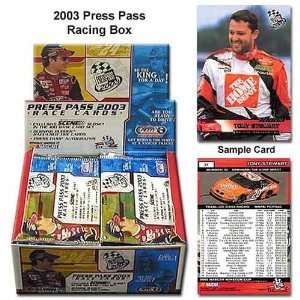  2003 Press Pass Racing Box   Unopened