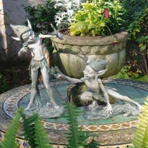 Classic Home Garden Fairy Pixie Collection Sculpture Statue   Set of 2