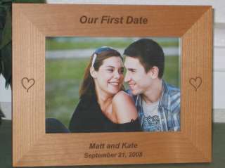 First Date Picture Frame Engraved Personalized Gift  