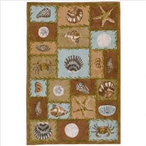  Printed Jute Tropical Just Beachy Contemporary Rug Size 8 