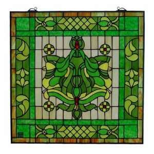  Tiffany Style Stained Glass Window Panel 22 x 22 P4091 