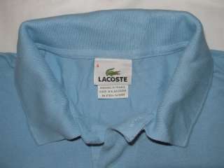 Lacoste Polo Shirt Pique Golf 2 Button Short Sleeve Mens size 6  