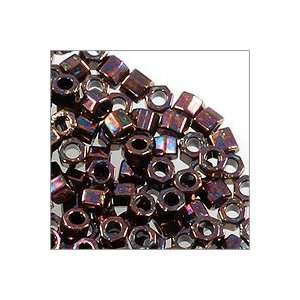   Delica Seed Bead Hex Cut 11/0 Metallic Raspberry (3 Gram Tube) Beads