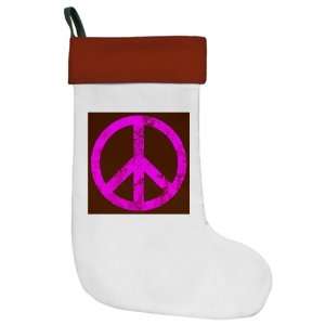  Christmas Stocking Peace Symbol Grunge PinkR Everything 