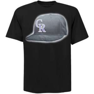    Colorado Rockies Bling Cap T Shirt (Black)