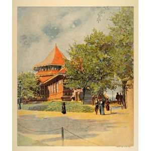   Worlds Fair Ceylon Building Color Print   Original Print Home