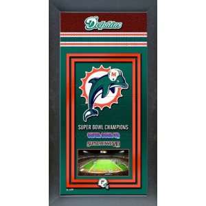  Miami Dolphins Framed Team Championship Banner Series 