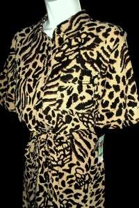 charter club leopard safari career shirt dress simply adorable great 