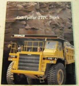 Caterpillar 1992 Model 777C Truck Sales Brochure  