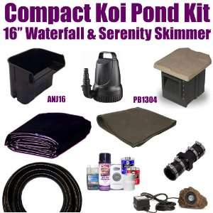  10 x 15 Compact Pro Koi Pond Kit 2,100 GPH Pump Anjon 16 