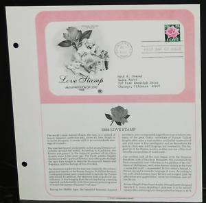 Postal Commemorative Society FDC #2378 1988 Love Stamp  