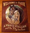 WELCOME TO OUR FARM SIGN Country Western Primitive Ranch Home Horse 