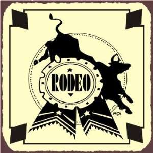  Rodeo Prize Bull Vintage Metal Art Western Cowboy Retro 