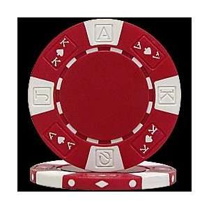 100 Ace/King Suited Poker Chips   Red