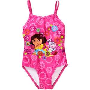 DORA the EXPLORER Pink 1 Pc Swim Bathing Suit NWT $26  